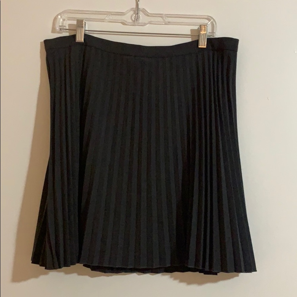 J. Crew Gray Micro Pleated Skirt